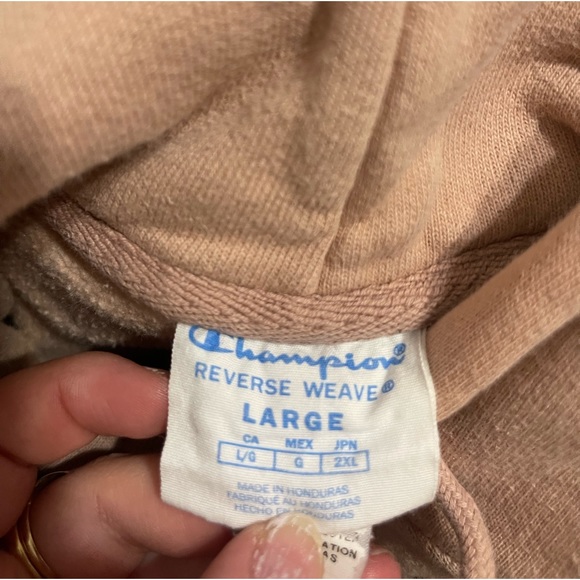 Champion Reverse Weave Nude Pink Sweatshirt Size Large - Picture 4 of 4
